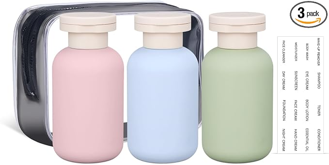ASEVAT 3.4 oz Plastic Leak Proof Travel Bottles by ASEVAT