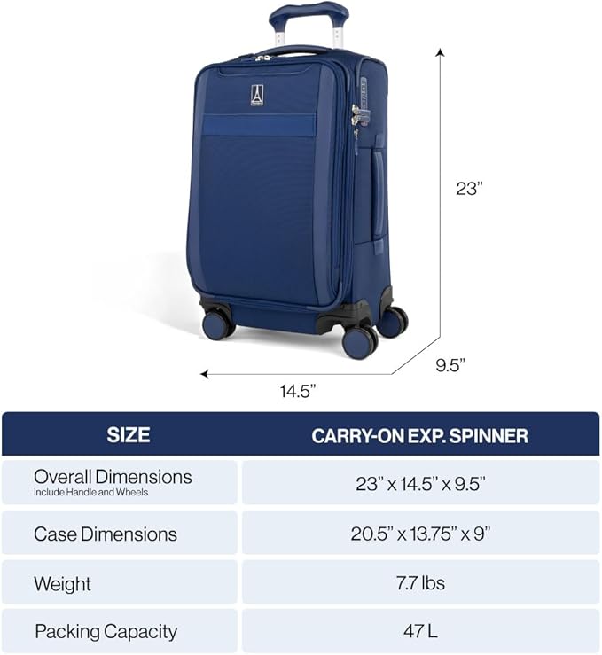 Travelpro VersaPack+ Lightweight Softside Expandable Carry on Luggage, 8 - Image 7
