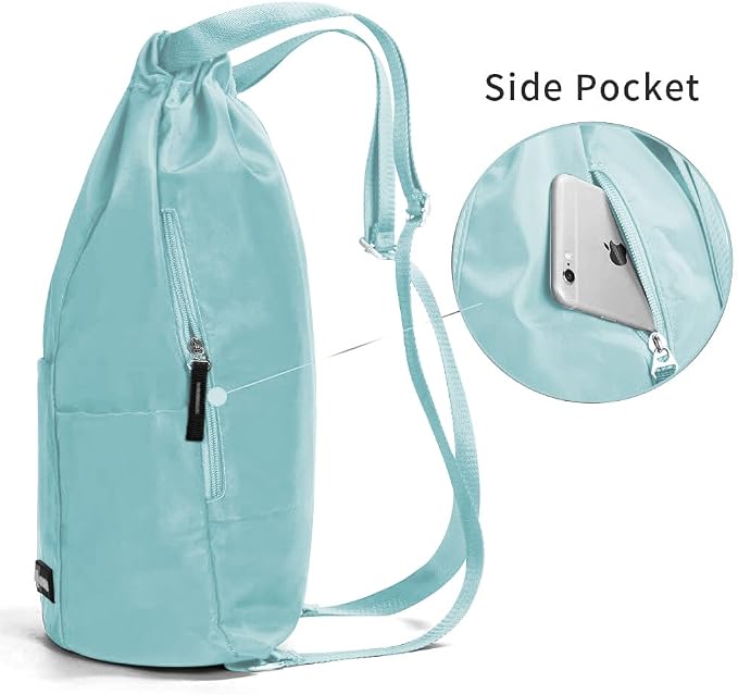 ZOORON Waterproof Drawstring Gym Backpack Bag - Image 3