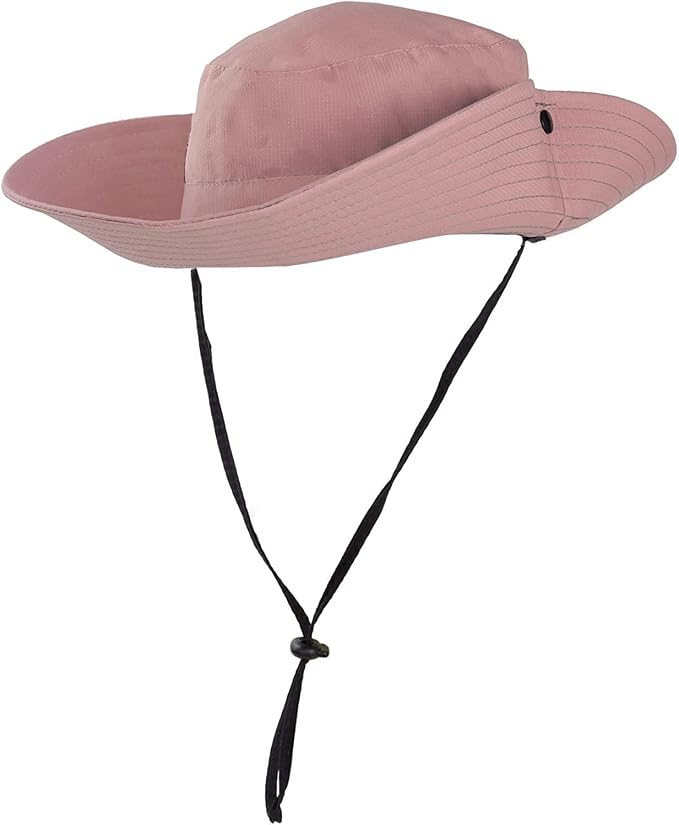 Rosoz Ponytail Sun Bucket Hats for Women UV Protection Foldable Mesh Wide Brim - Image 3