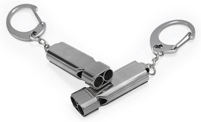 Whistle for Coaches Teachers, Emergency Survival Stainless Steel Whistles 2 Pack - Image 2