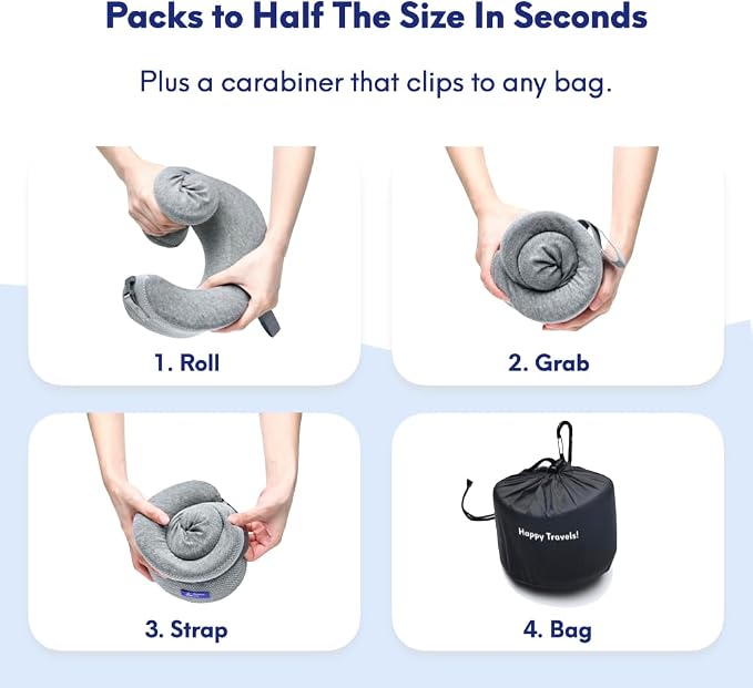 C CUSHION LAB Extra Support Travel Pillow, Award-Winning Patented Ergonomic - Image 6