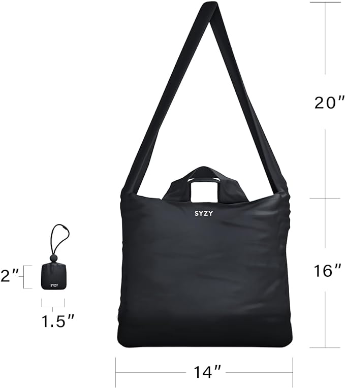 SYZY World's Most Compact Travel Tote Bag Portable Shopping Beach Market Bag - Image 5