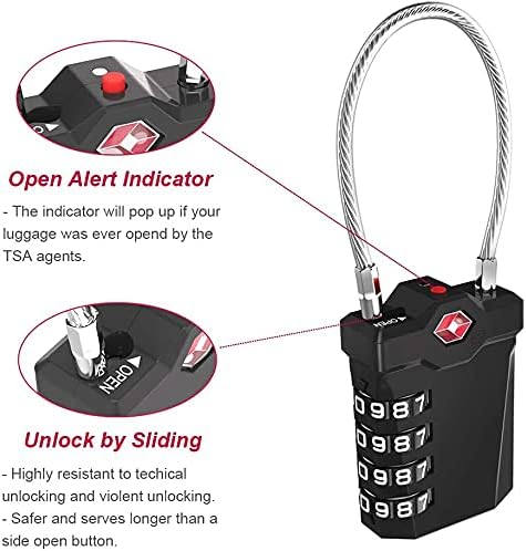 ZHEGE Travel Locks, TSA Approved Locks - Image 4