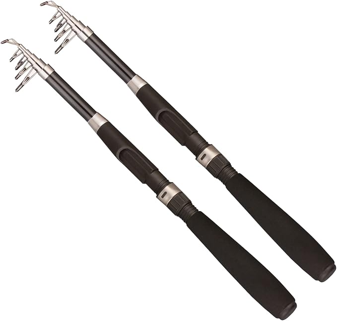 Fishing Pole Combo Set, 2.1m/6.89ft 2PCS Collapsible Rods 2PCS Spinning Reels - Image 5