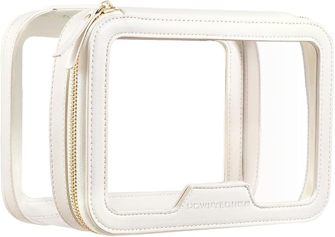 ROWNYEON Clear Makeup Case Toiletry Bag Multipurpose Travel Makeup Train Case by CAMDEEZ