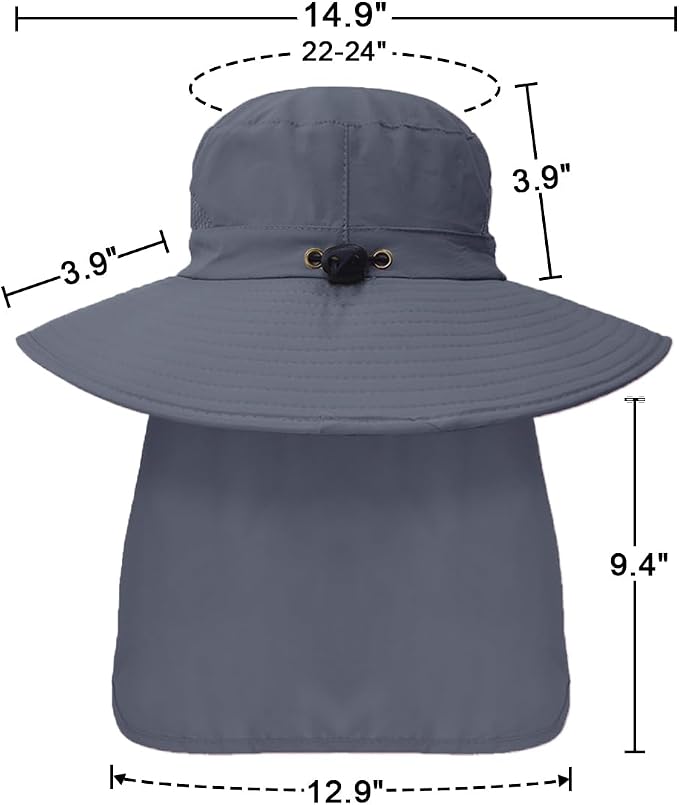 Outdoor Sun Hats with Stowable Neck Flap - Image 5