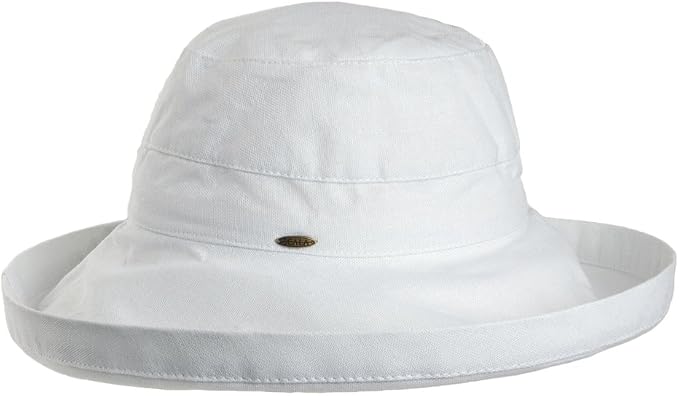 Scala Women's Cotton Hat with Inner Drawstring and Upf 50+ Rating by SCALA