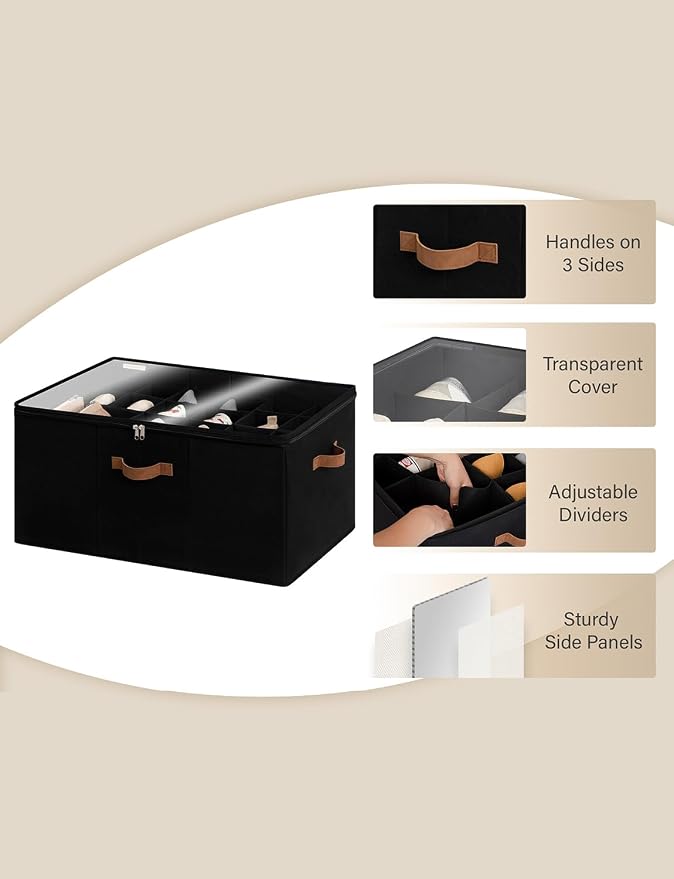 StorageWorks Shoe Organizer for Closet, Fits up to 24 Pairs, Shoe Cubby Storage - Image 2
