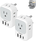 India Plug Adapter 2 Pack, TESSAN Type D Travel Adapter by TESSAN