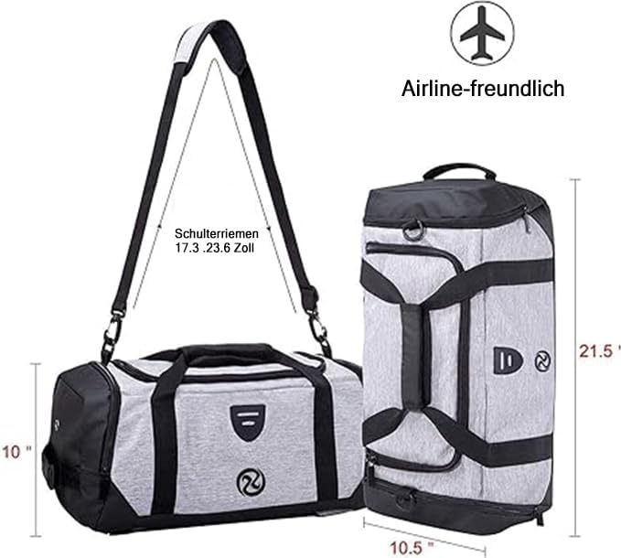 Gym Duffle Bag Backpack Waterproof Sports Duffel Bags Travel Weekender Bag - Image 6