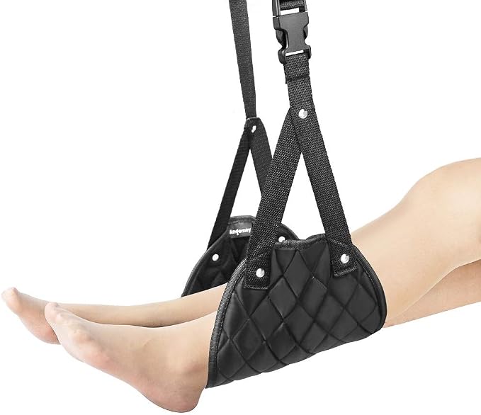 Airplane Foot Rest, Perfect Airplane Travel Essentials, Portable Foot Hammock by Angemay