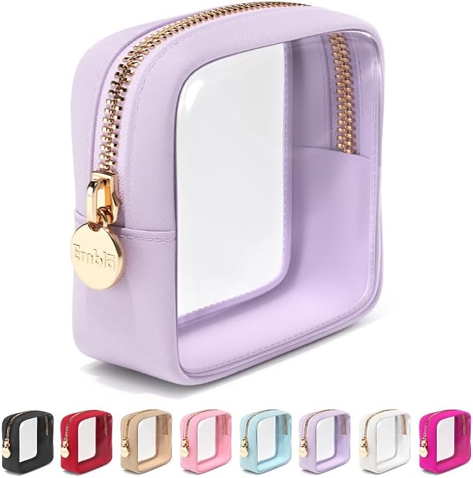 Clear Makeup Bag Zipper Pouch, Transparent Cosmetic Case Organizer, TSA by Embla