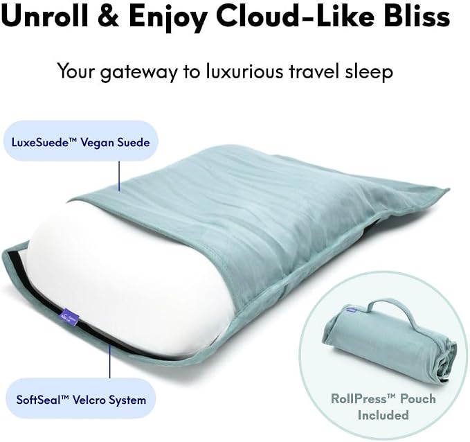 Cushion Lab Travel Deep Sleep Pillow – Compact Memory Foam Neck Pillow - Image 4
