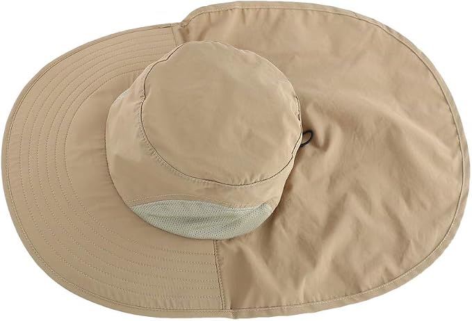 Home Prefer Outdoor UPF50+ Sun Hat Wide Brim Mesh Fishing Hat - Image 5