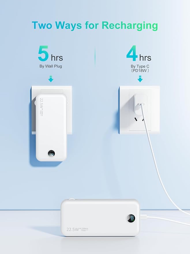 Portable Phone Charger, 12000mAh 22.5W Fast Charging Power Bank - Image 8