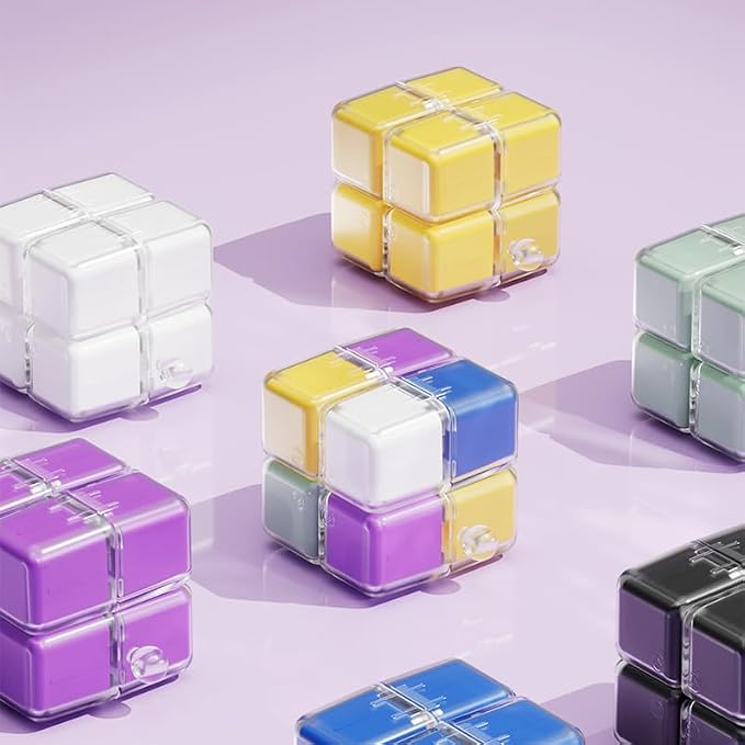 Purse Pill Organizer, Magnetic Cube Cute Pill Box, Pill Compact - Image 5