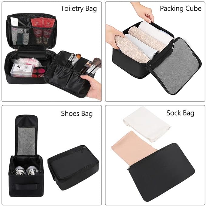 BAGAIL 8 Set Packing Cubes Luggage Packing Organizers - Image 3