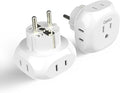 Ceptics European Schuko Travel Plug Adapter Germany France Adapter Charger 4 by Ceptics