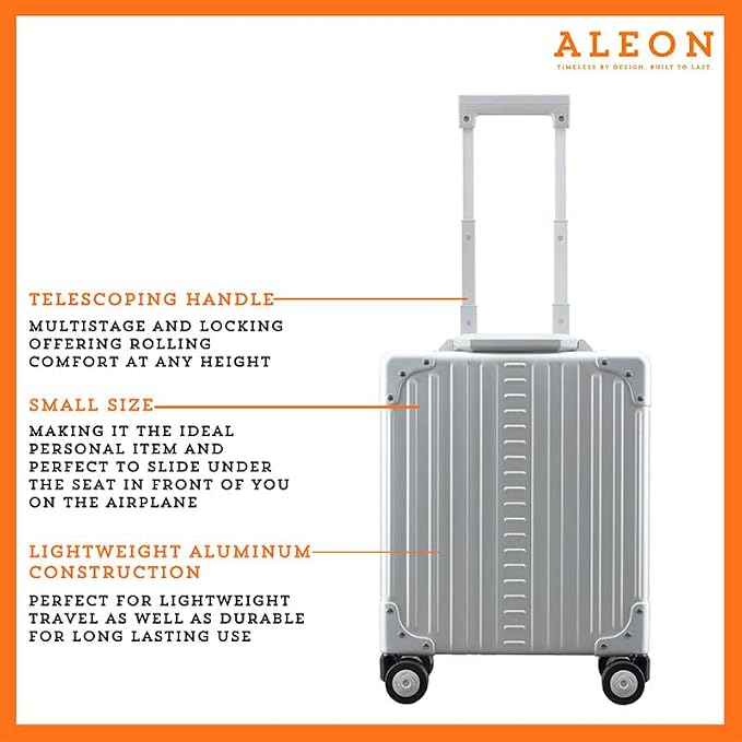 Aleon 16” Aluminum Vertical Underseat Carry-On Luggage - Image 2