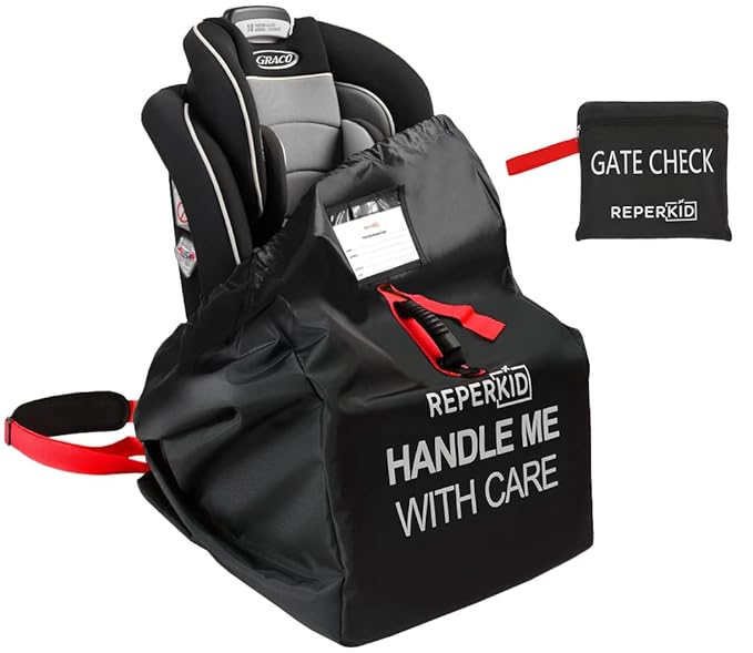 reperkid Car Seat Travel Bag for Airplane, Fits Most Convertible, Booster and by reperkid