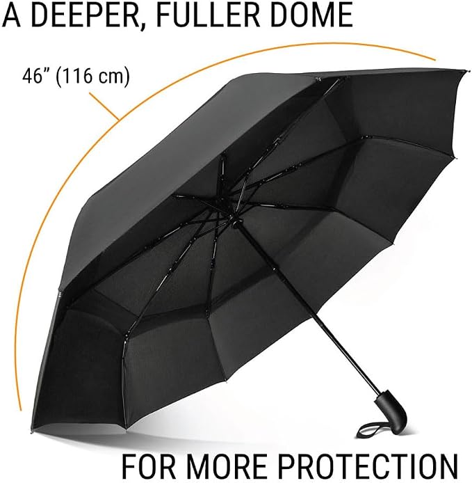 Vented Travel Umbrella | Strong Compact Windproof Umbrella | Top Pick by - Image 2