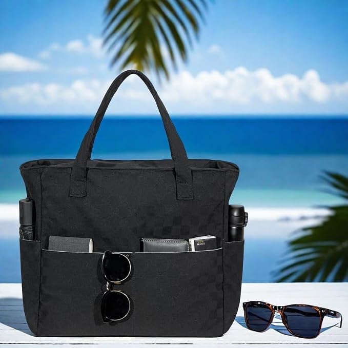 LEDAOU Beach Bag Waterproof Sandproof Women Tote Bag Pool Bag - Image 8