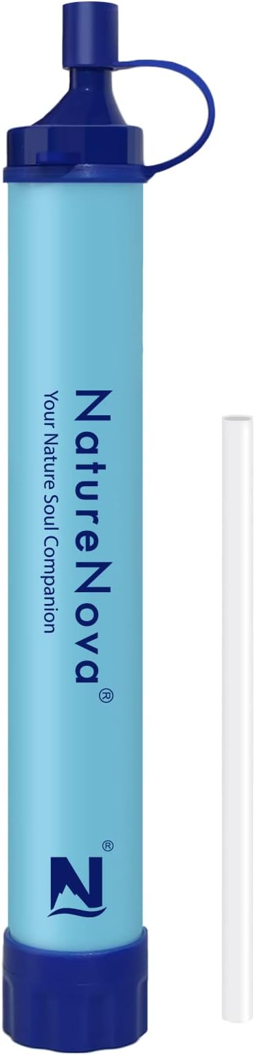 Personal Water Filter Straw Outdoor Portable Filtration Emergency Survival Gear by NatureNovaProducts
