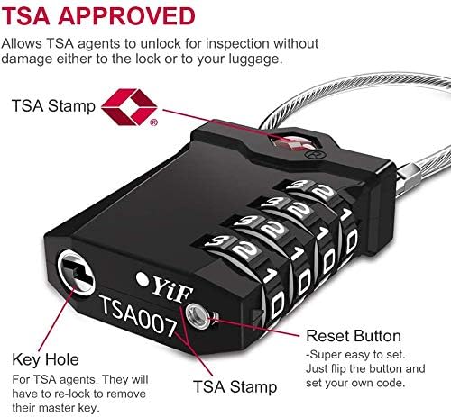 ZHEGE TSA Luggage Locks, Zipper Lock - Image 2