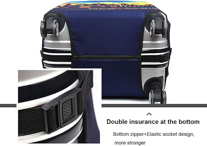 MosaiRudo Thicker Luggage Cover Elastic Suitcase Cover Protector Fits 18-32 - Image 6