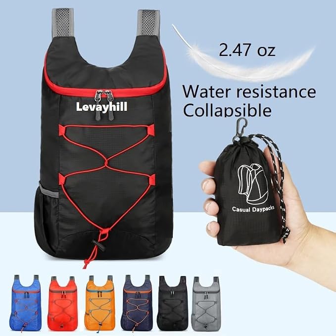 16L Hiking Daypack Lightweight Foldable Travel Backpack Water Repellent Camping - Image 3