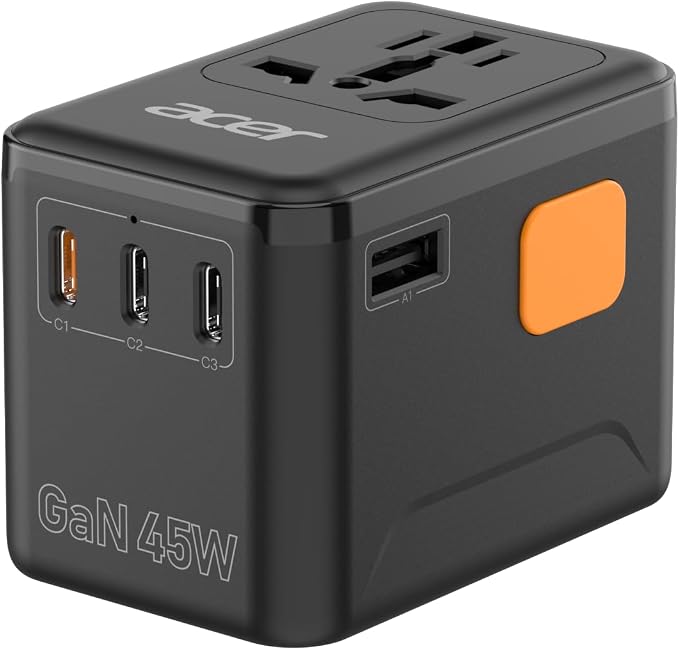 Acer 45W GaN Universal Travel Plug Adapter by Acer
