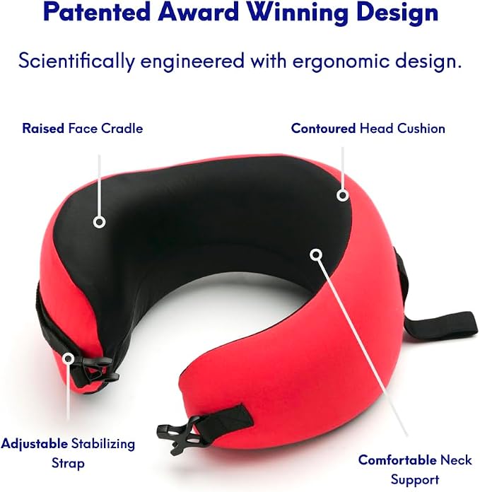 C CUSHION LAB Travel Pillow, Award-Winning Patented Ergonomic Design - Image 3