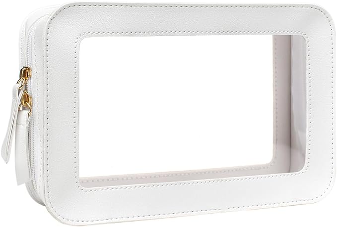 Clear Makeup Bag Small, TSA Approved Portable Toiletry Bag by FFpaw