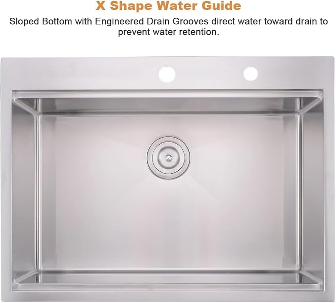 33x19 Drop In Kitchen Sink Workstation-Bokaiya Stainless Steel Kitchen Sinks - Image 5