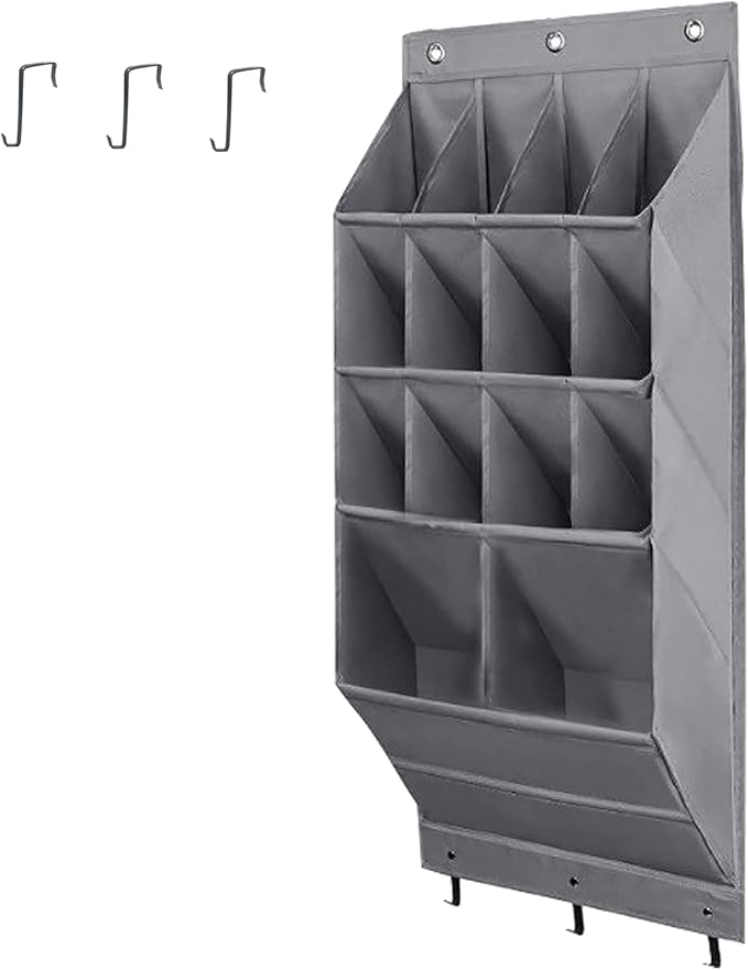 Over the Door Shoe Organizer, 14 Pockets Hanging Shoe Storage Rack by NELLHOMY