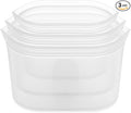 Zip Top Reusable Food Storage Bags | 3 Dish Set | Silicone Meal Prep Container by ZipTop