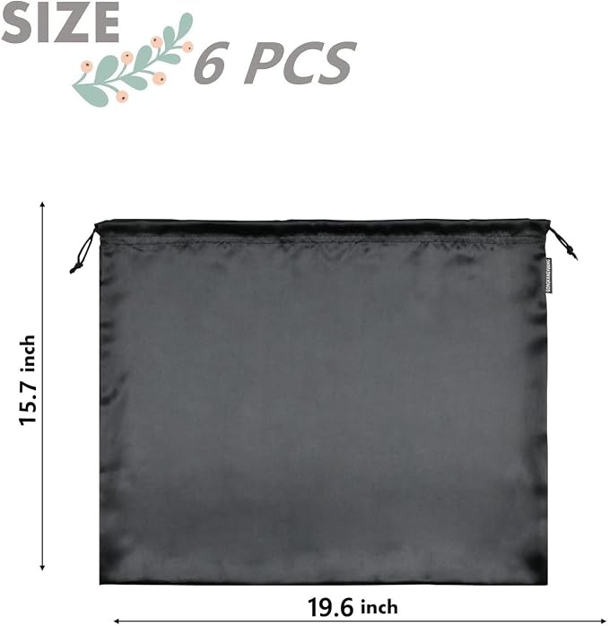 6 Pack Dust Bags for Handbags Silk Dust Cover Bag for Handbags Purses Shoes - Image 5