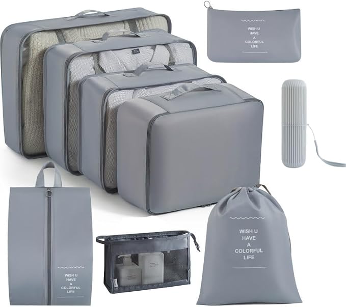 9 Set Packing Cubes for Suitcases, Aydicon Travel Luggage Packing Organizers - Image 2
