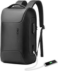 BANGE Black Genuine Leather Laptop Backpack by BANGE