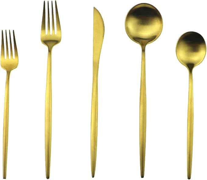 Gugrida 20-Piece 18/10 Stainless Steel Flatware Silverware, Luxury Dinnerware - Image 5