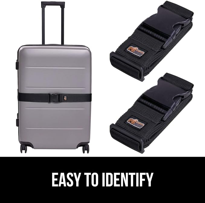 GORILLA GRIP Heavy Duty 4 Pack Adjustable Luggage Straps - Image 4