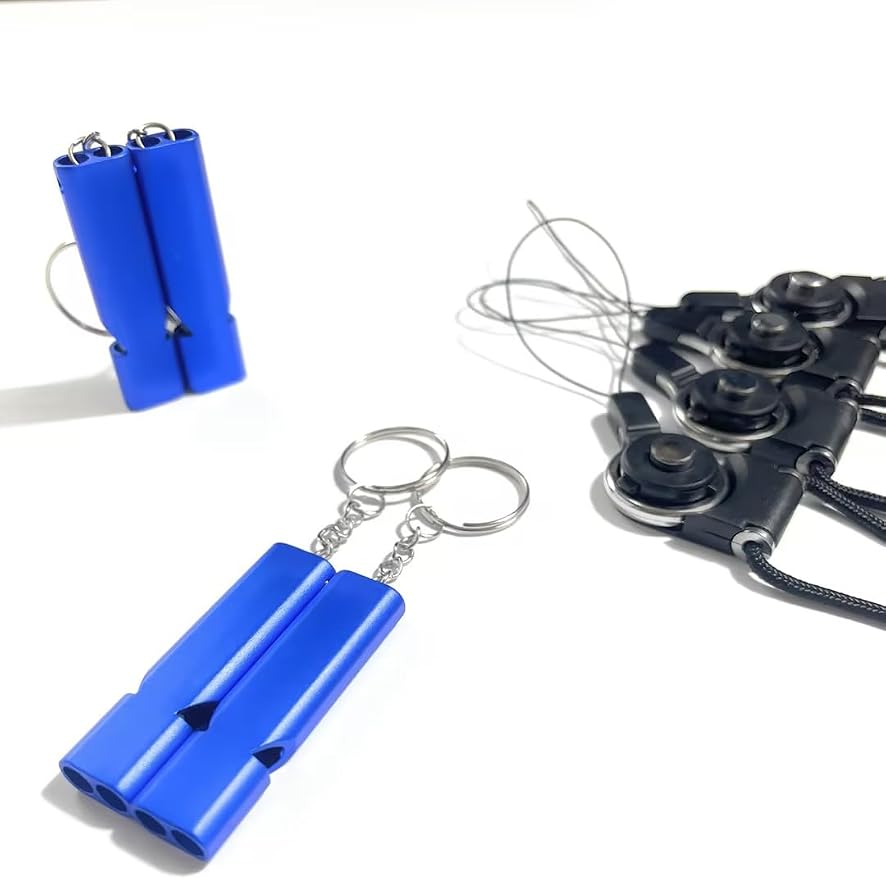 4-Pack Loud 120dB Double Tube Emergency Whistle by Unknown