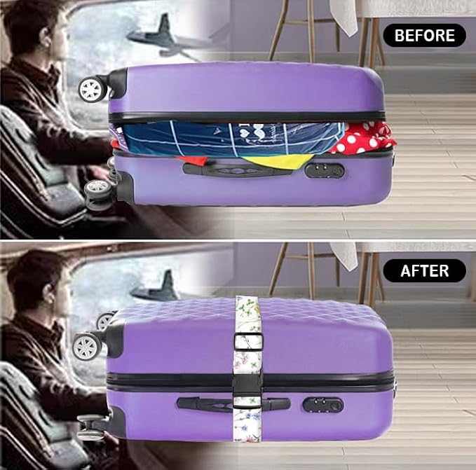 Luggage Straps for Suitcases Travel Belt Accessories, Cute Suitcase Strap - Image 4