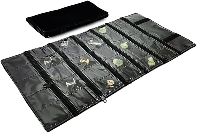 Travel Jewelry Roll Bag Portable Organizer Pouch by SCIKHEFT