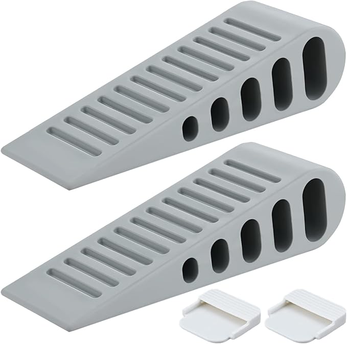 JQK Rubber Door Stopper Wedge, Wooden Floor, DSB61-GY-P9 by Homeimprovement