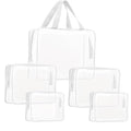 5Pcs Crystal Clear PVC Travel Toiletry Bag Kit by ROYBENS