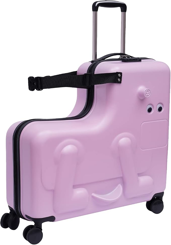 CNCEST 24" Kid's Ride-on Travel Suitcase, Rolling Carry Trolley Luggage by CNCEST