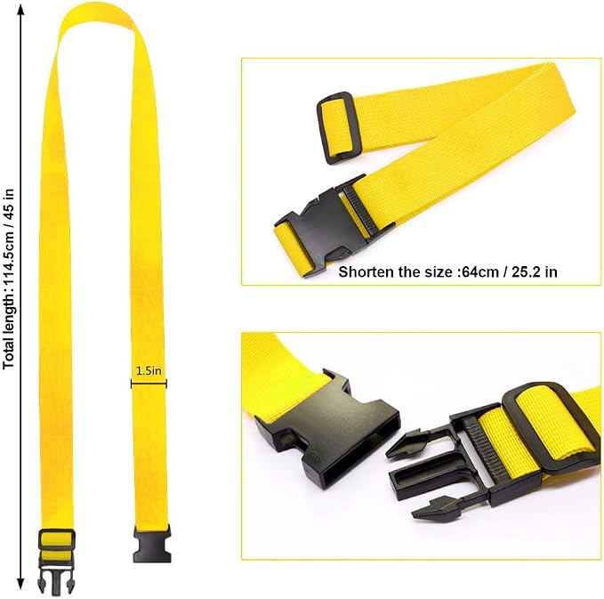 2Pack Luggage Straps for Suitcases, Travel Connector for Carry On Bag, Add Bag - Image 3
