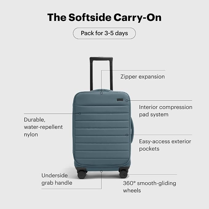 Away Softside Carry-On Suitcase, 22 Inch Lightweight, Expandable High-Strength - Image 3